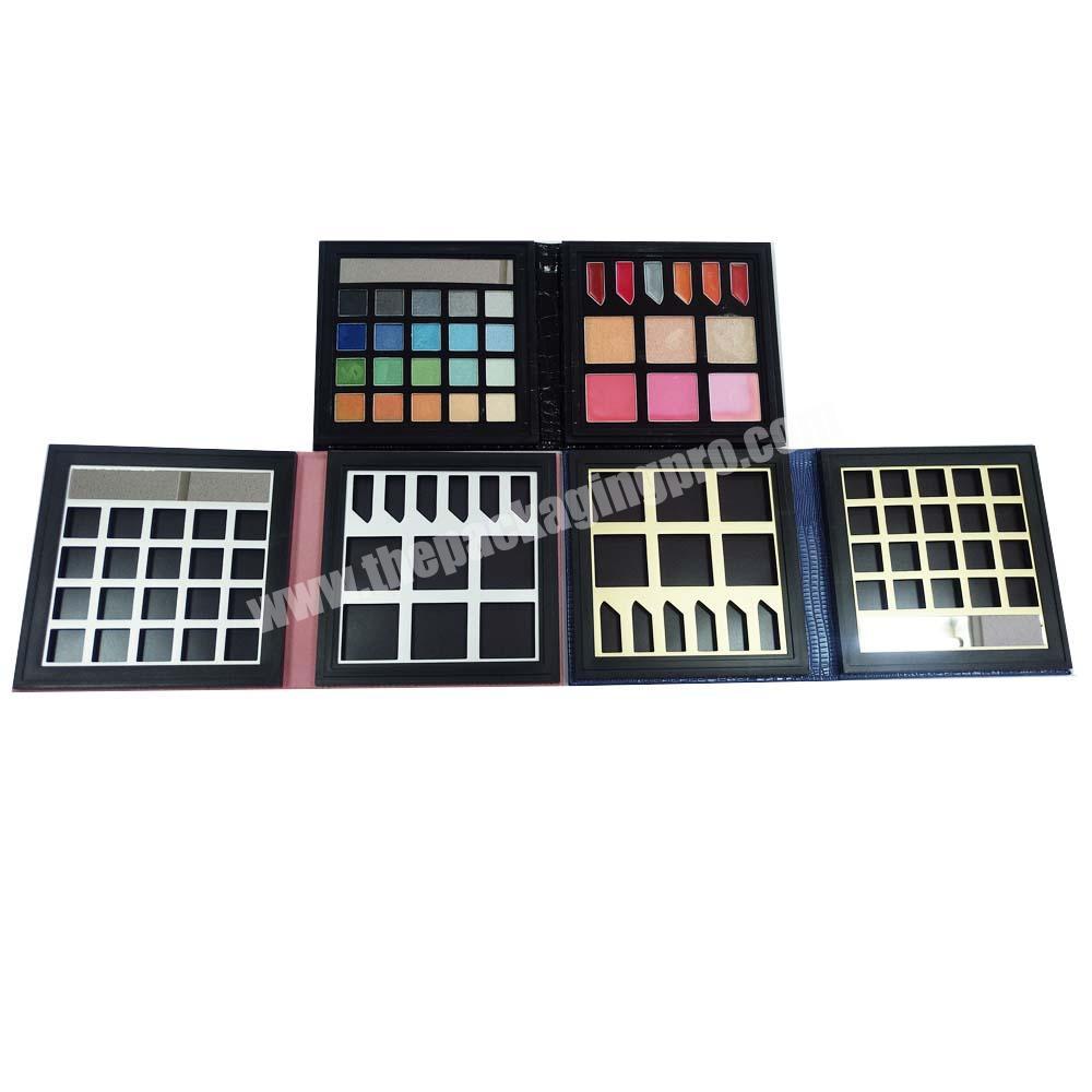 Empty cardboard eyeshadow palette for cosmetic packaging