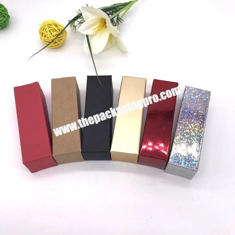 Empty Custom Logo Lipgloss Tube Paper Cosmetic Lipstick Packaging Box with Own Brand