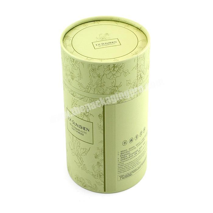 Empty cylindrical jasmine scented  box cardboard paper tube box for tea packaging
