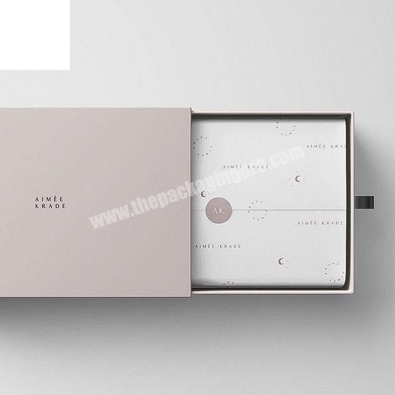 Empty elegant eco friendly recyclable cardboard drawer watch jewelry box storage custom logo for luxury gift box