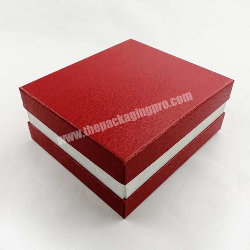 Empty Professional Design Cardboard Red Luxury Satin And Foam Gift Box