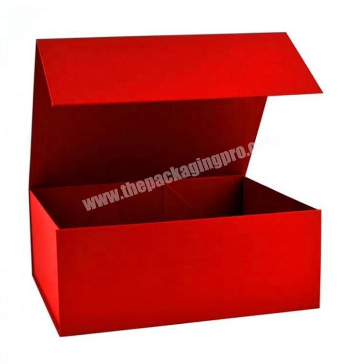 empty red custom foldable storage box magnetic box for retailer