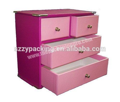 Environmental Customized sliding drawer box, decorative cardboard drawer storage box