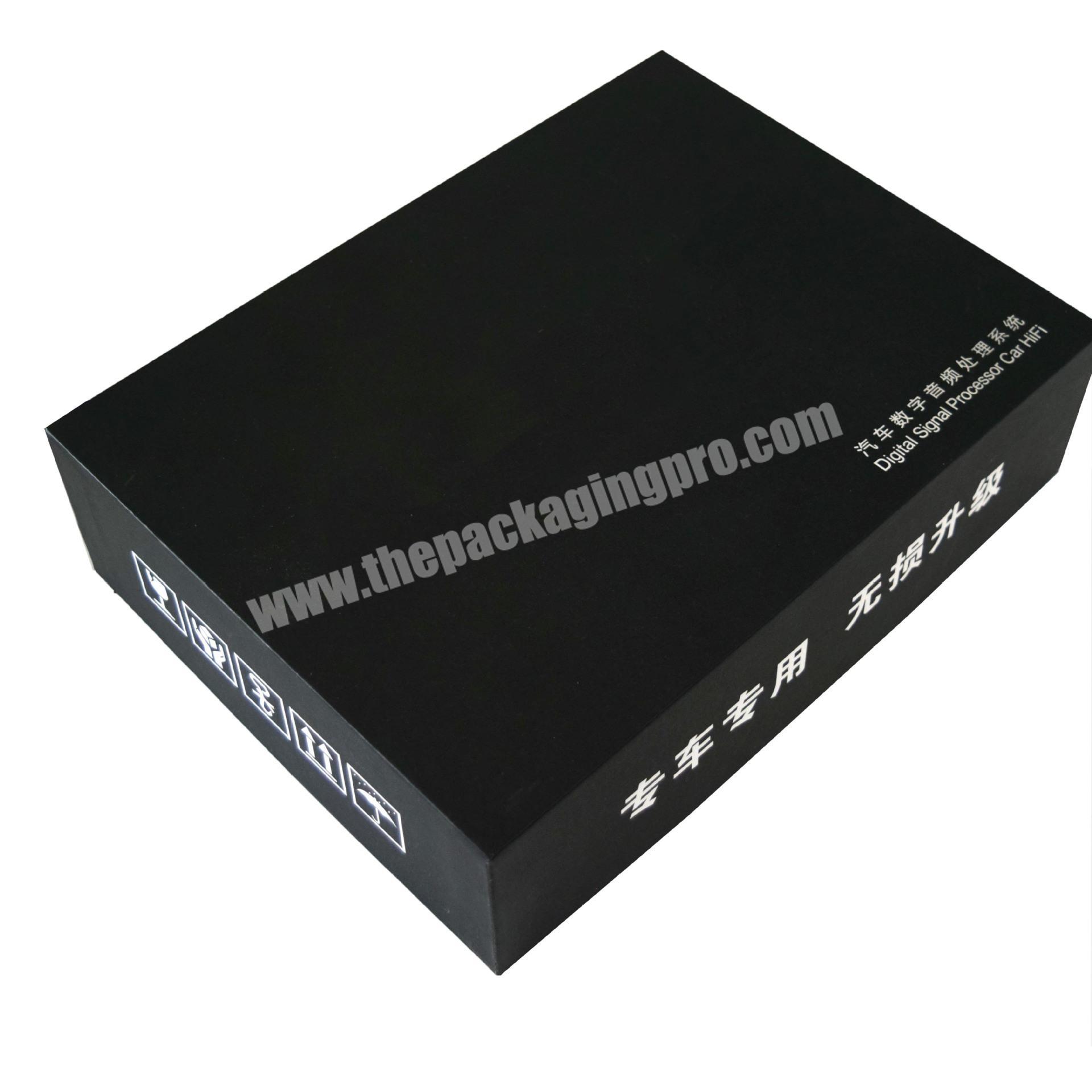 Environmentally friendly gift box foam insert cardboard oem welcome custom black gift boxes