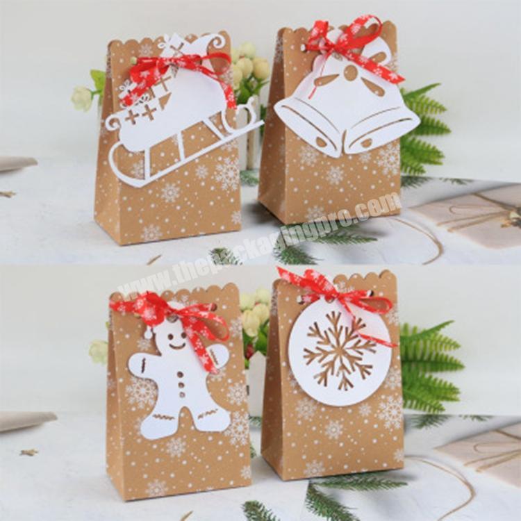 European New Style Snowflake Paper Packing Christmas Gift Box With Card