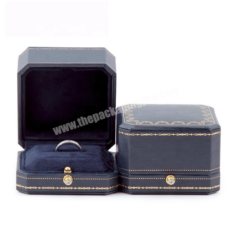 European style Luxury gold jewelry box velvet ring necklace set