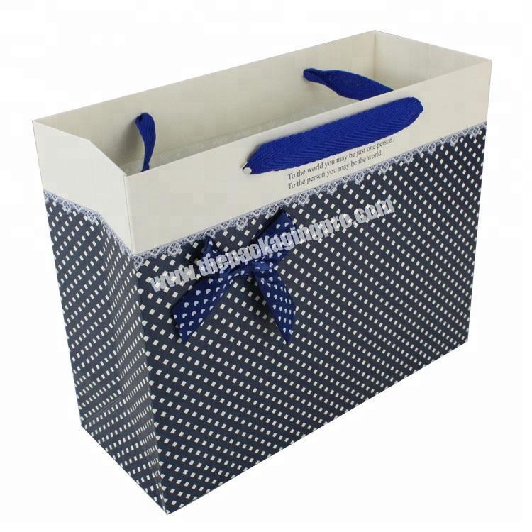 Excellent quality best-selling paper gift bag with ribbon bow tie