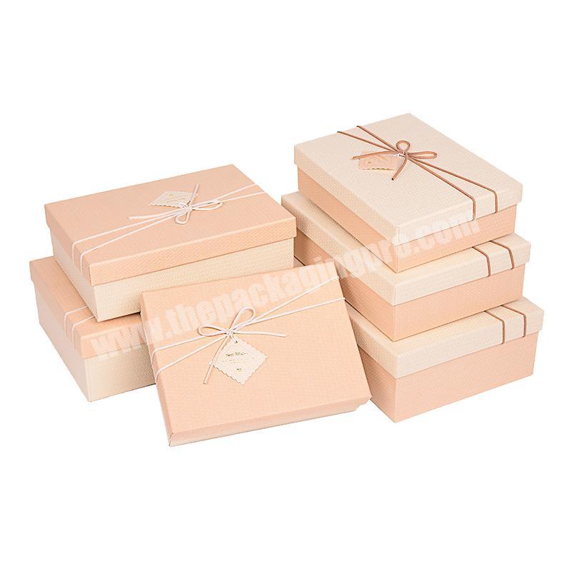 Exquisite business gift white paperboard box rectangular gift receiving scarf packaging specialty paper box