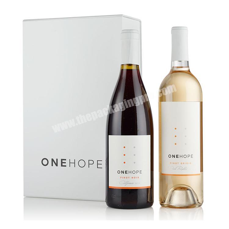Exquisite luxury cardboard wine carrier box for 2 bottles