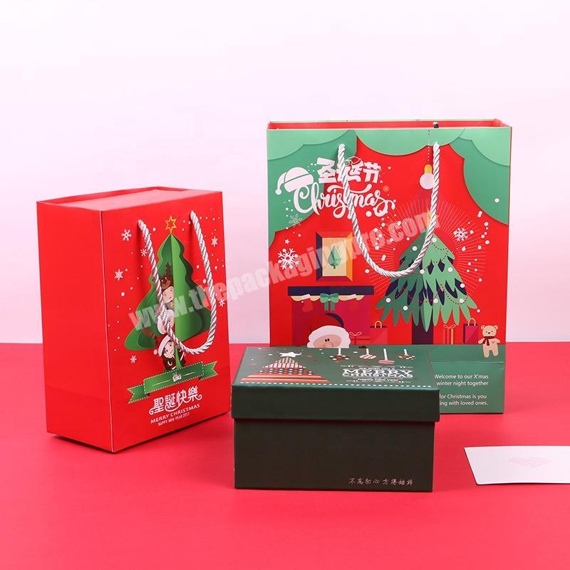 Exquisite Merry Christmas gift packing box and bag packaging wholesale