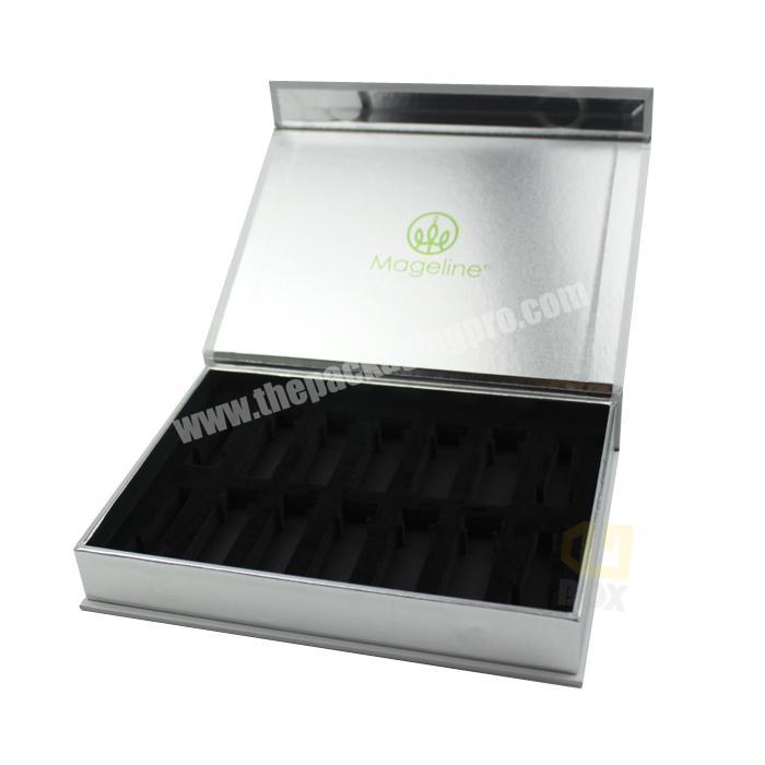 Exquisite Silver Luxury Wholesale Cardboard Magnetic Closure Gift Packaging Box