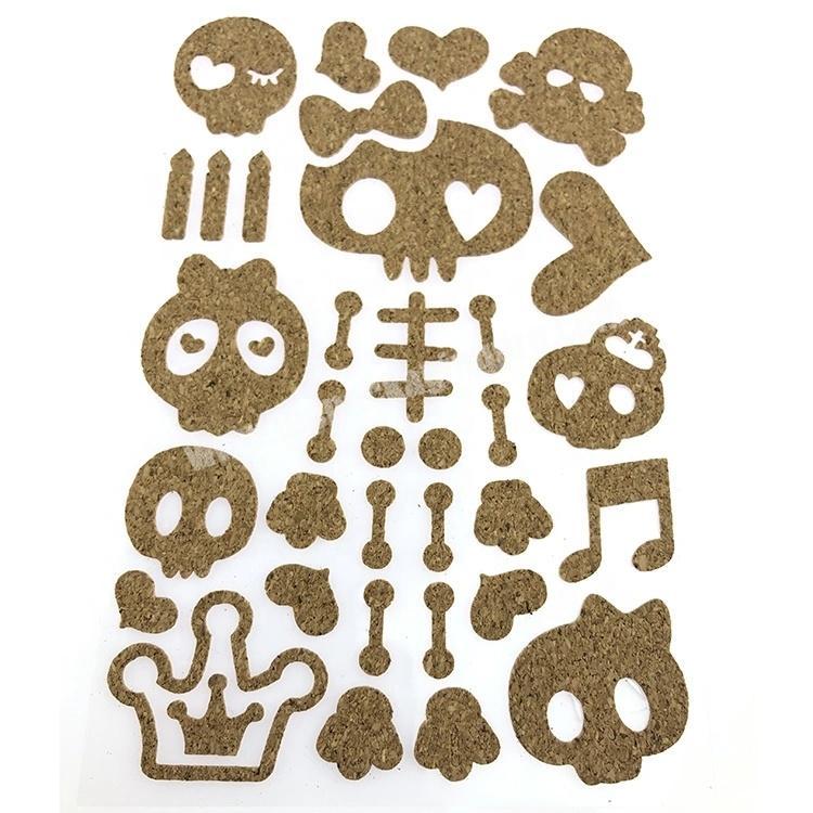 Factory Audit Decorative Scrapbooking Promotional Gifts Die Cut Love Self Adhesive Cork Sticker