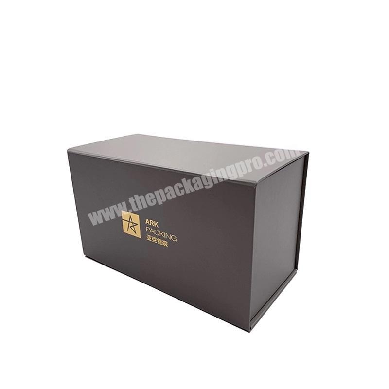 Factory Best Price Down Fold Flat Folding Gift Black Box Packaging Gift