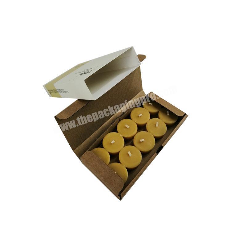 Factory Cheap Sale Kraft Material Folded Drawer 10pcs Mini Size Custom Candle Boxes For Sale