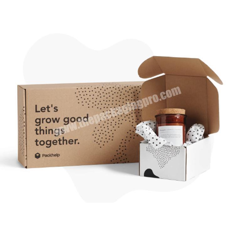 Factory custom corrugated mailer gift packaging box custom logo paper kraft box