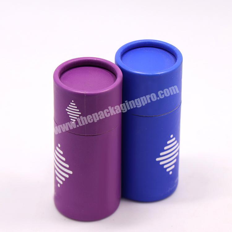 Factory custom eco friendly paper small cylinder box cardboard cosmetic packaging tube