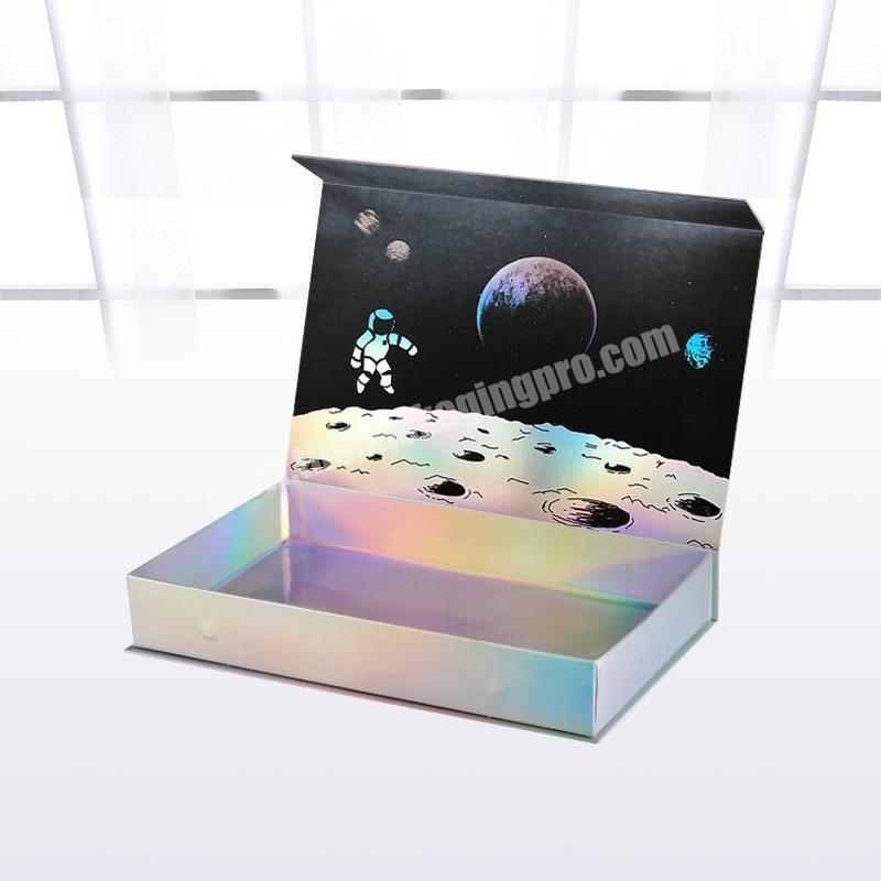 factory custom  holographic packaging  box clothes gift rigid box corrugated mailer box with logo