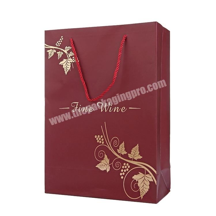 Factory Custom Luxury New Style Portable Paper Gift Red Wine Box