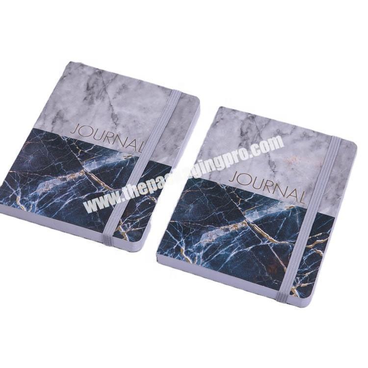 Factory Custom Marble Hardcover Leather Diary Notebook New Design Fashion A5 A6 Size Soft Marble CoverJournal For School Office