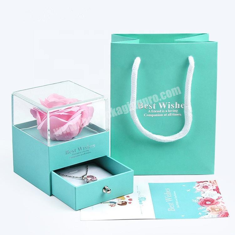 Factory Customize Handmade Clear Drawer Packaging Jewelry Gift Box  Luxury Plastic Boxes