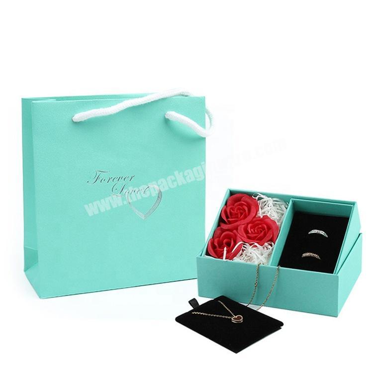 Factory Customize Handmade Clear Window Paper Box Necklace Green Jewelry Packaging Box Luxury Jewelry Boxes