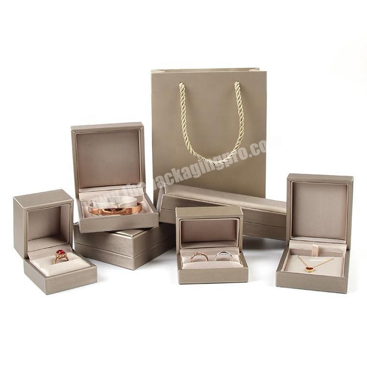 Factory Customize Handmade Drawing PU Boxes Custom Logo Jewelry Packaging Necklace Jewelry  Box