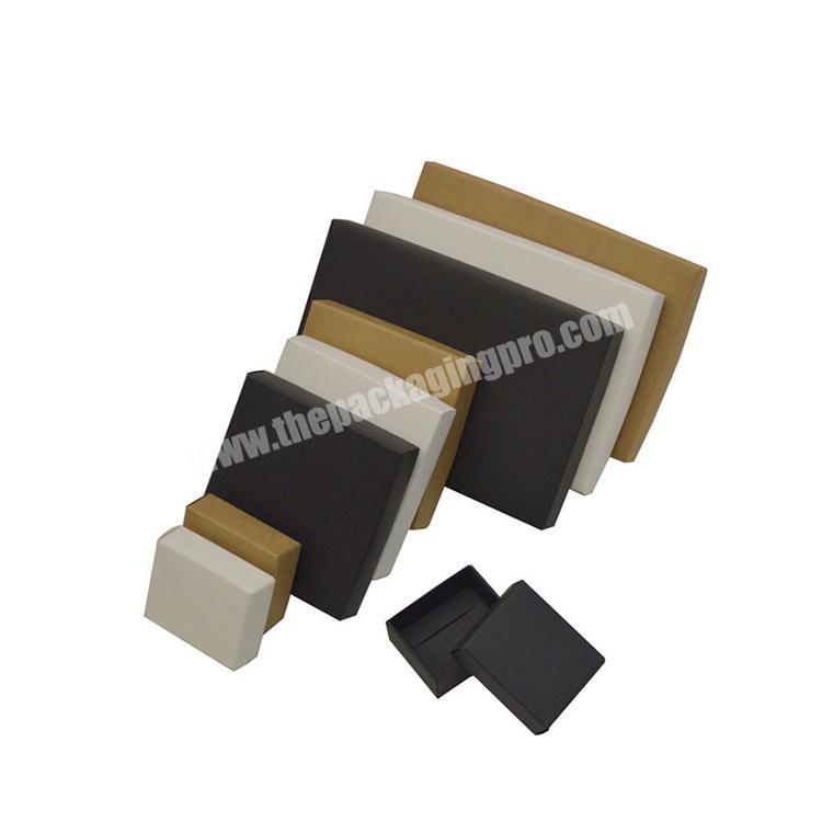 Factory customized black high-end upper and lower lid paper kraft packaging box foldable packaging