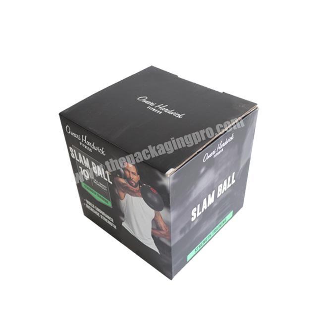 Factory customized CMYK cardboard folding sports ball packaging box