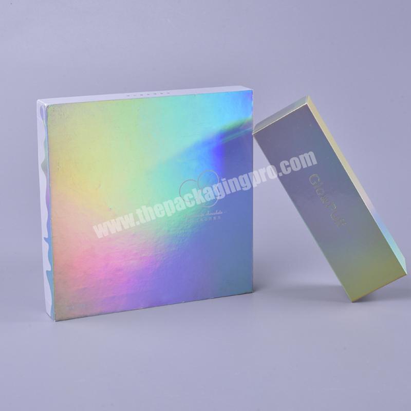 Factory Customized Rainbow color printing and laminate gift box rainbow gift box packaging