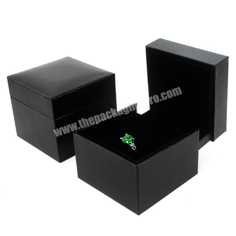 Factory customized wholesale high-end generous flocking cloth jewelry packaging jewelry box ring box