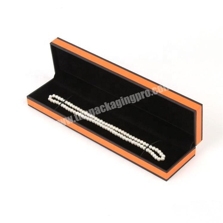 Factory Customized Wholesale Orange Color Matching Rectangle Paper Bracelets Jewellery Packaging Small Simple Jewelry Box