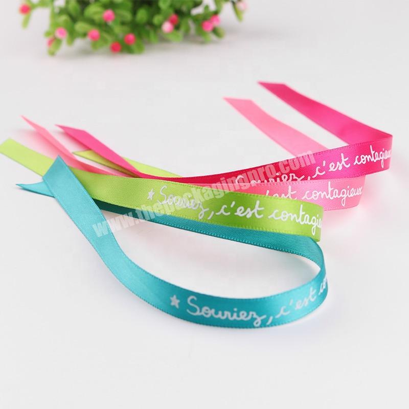 Factory Cutting Sizes Packing Garments Accessories Ribbon Decoration Satin Ribbon With Logo Trim Cutting Ribbon