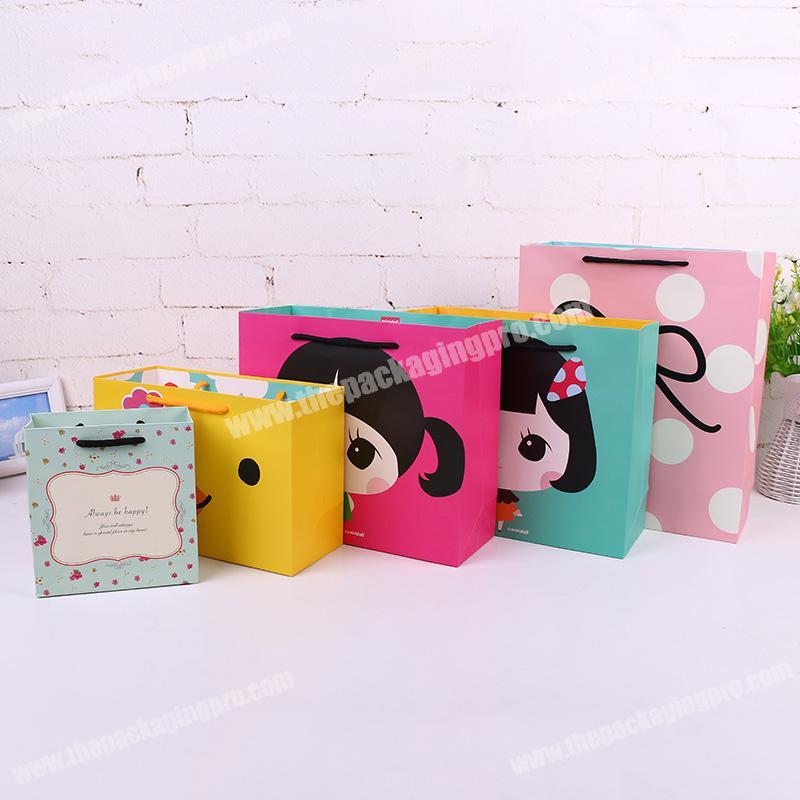 Factory direct custom cute design children candy paper bag for birthday gift bag