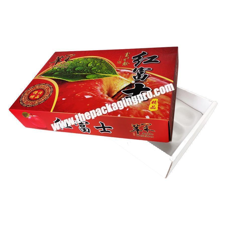 Factory direct price print carton apple gift packing box cardboard carry box with handle