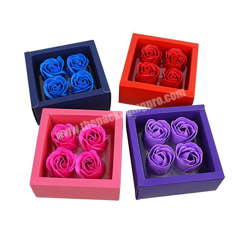 Factory direct rose soap flower Valentine's day gift packaging box wholesale