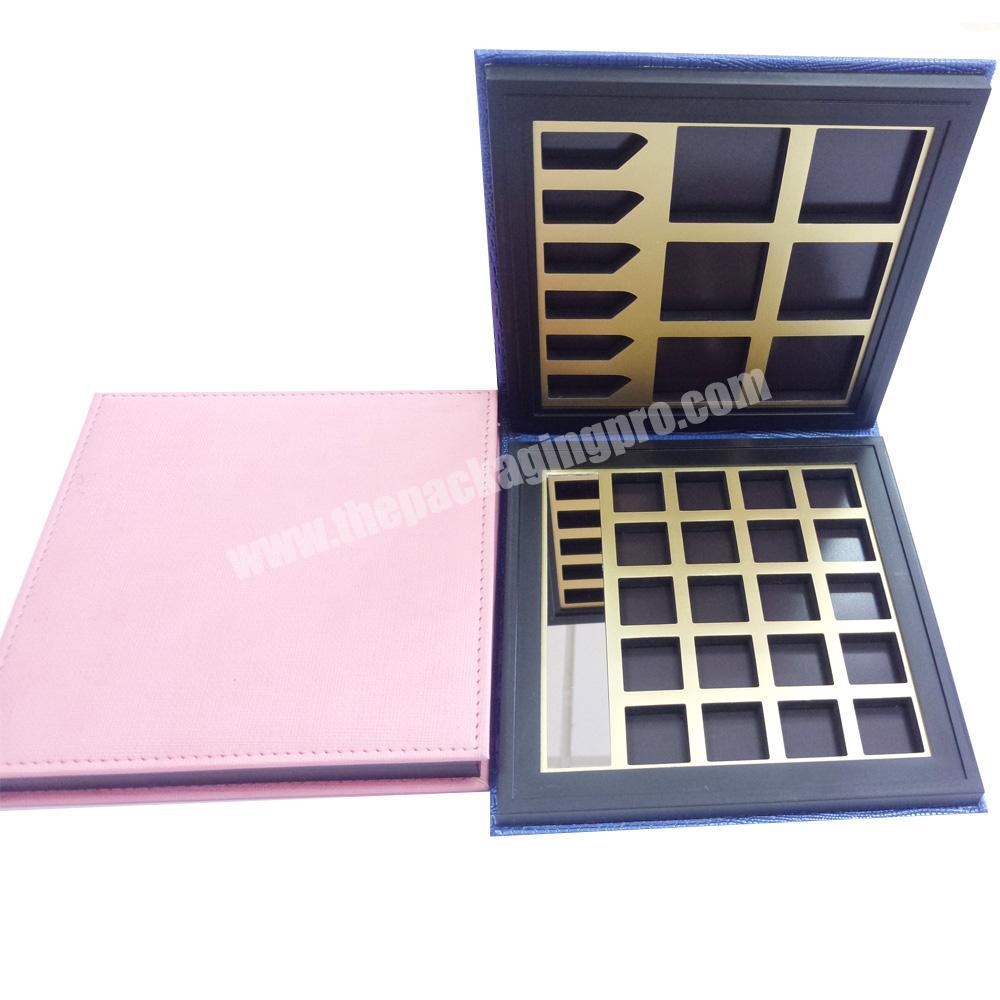 Factory direct sale big empty make up eyeshadow beauty palette packaging China supplier custom