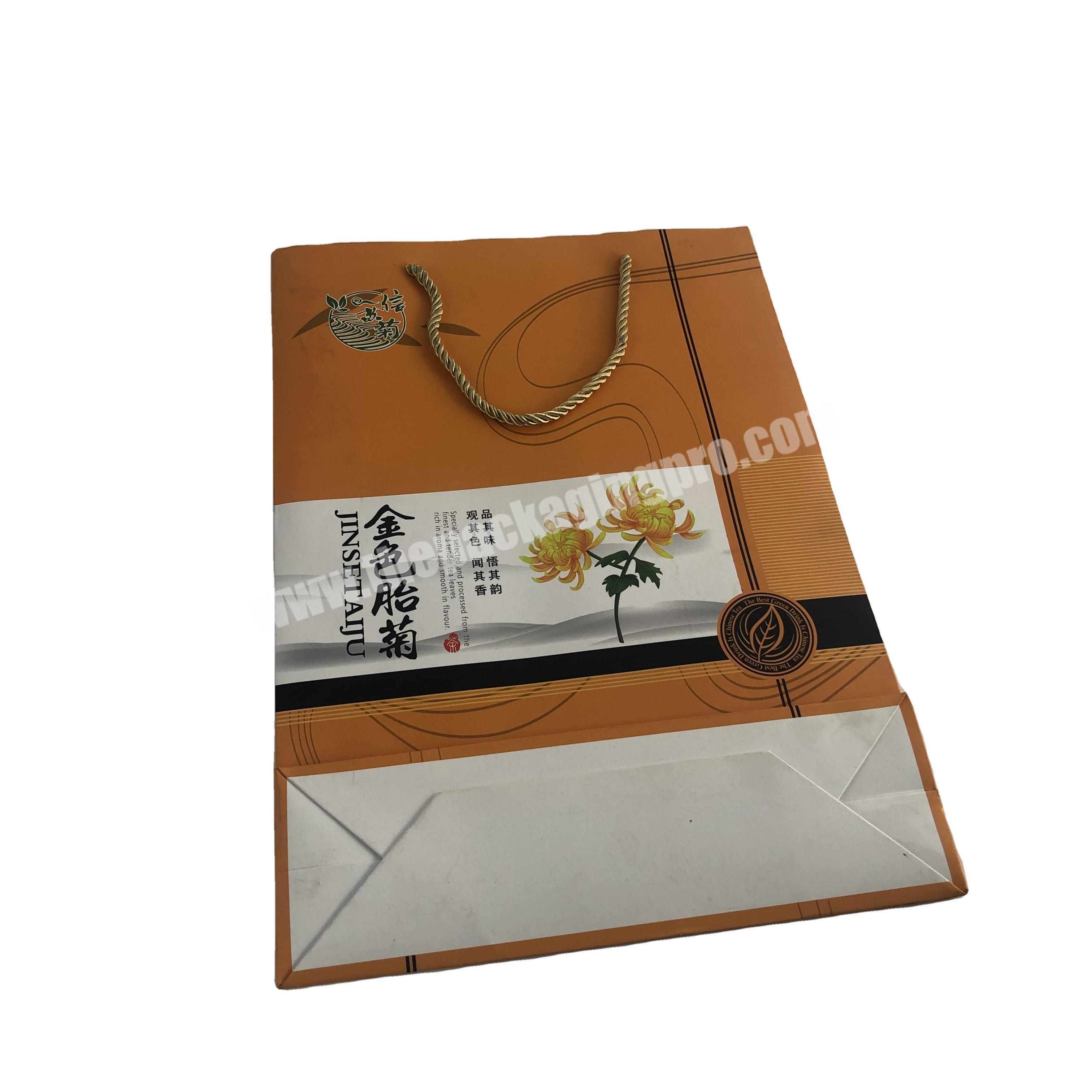 Factory direct selling  elegant paper bag with Ribbon