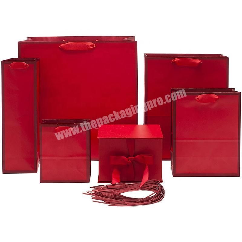 Factory direct selling red paper gift packing box with fair price