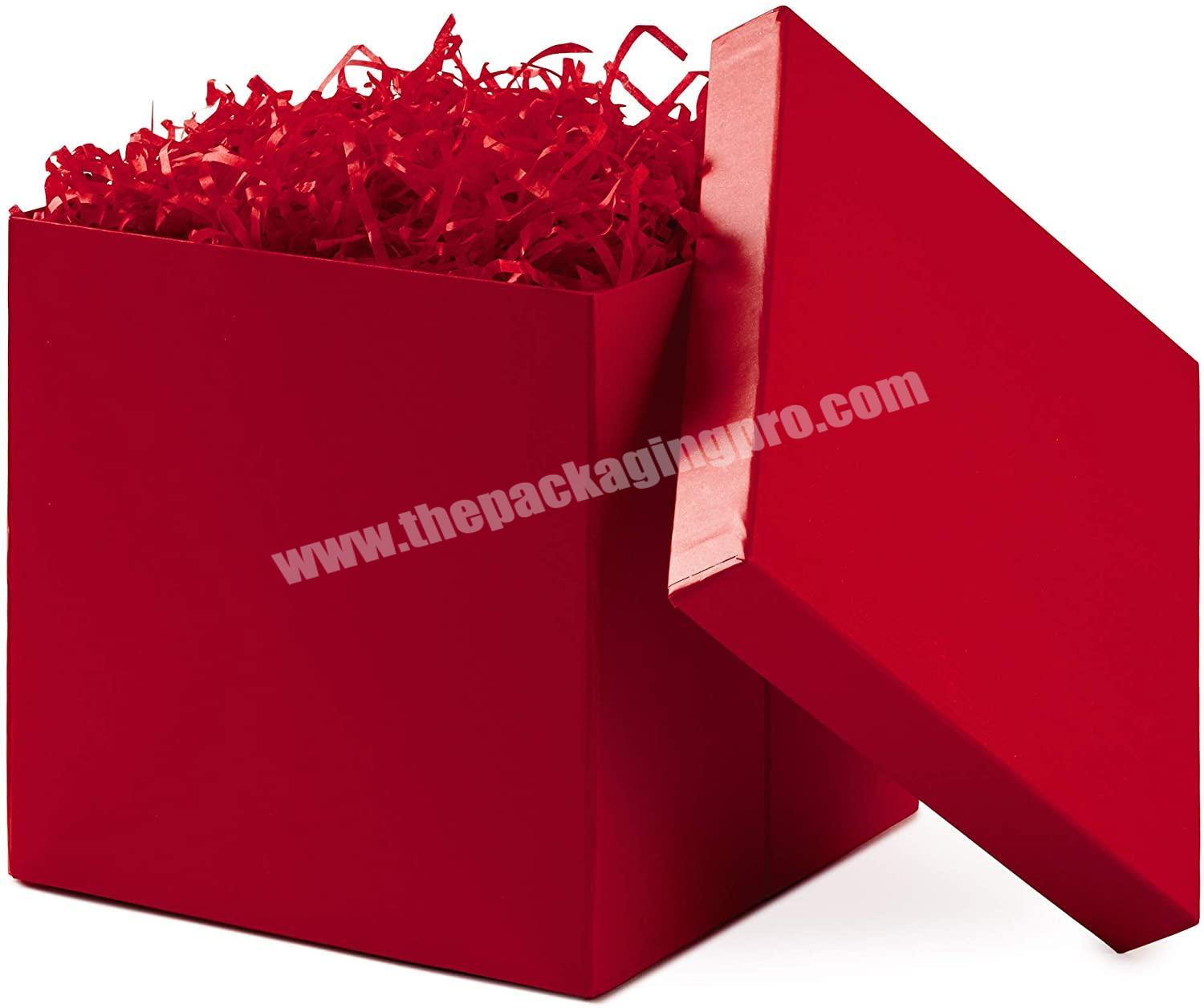 Factory Direct Selling The Newest Fashion Red Plain Paper Gift Box Custom