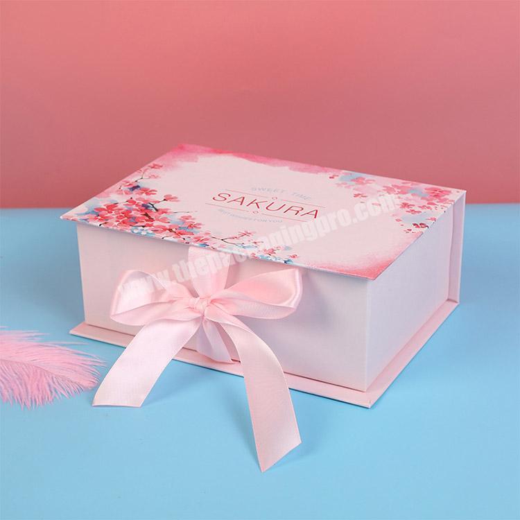 factory direct supplier custom book shaped pink box for gift