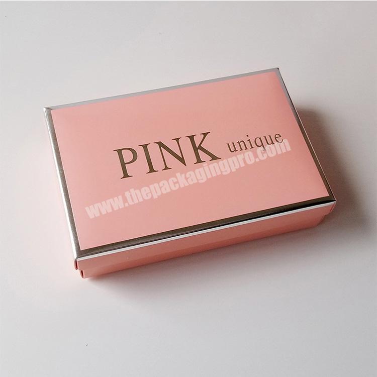 factory direct supplier custom pink packaging gold foil box