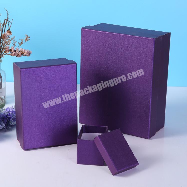 factory direct supplier custom wholesale purple gift boxes