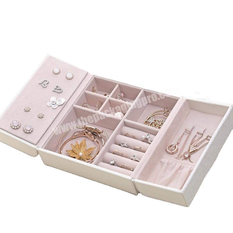 Factory direct supply metallic jewelry boxes jewelry boxes fabric new jewelry boxes with a cheap price