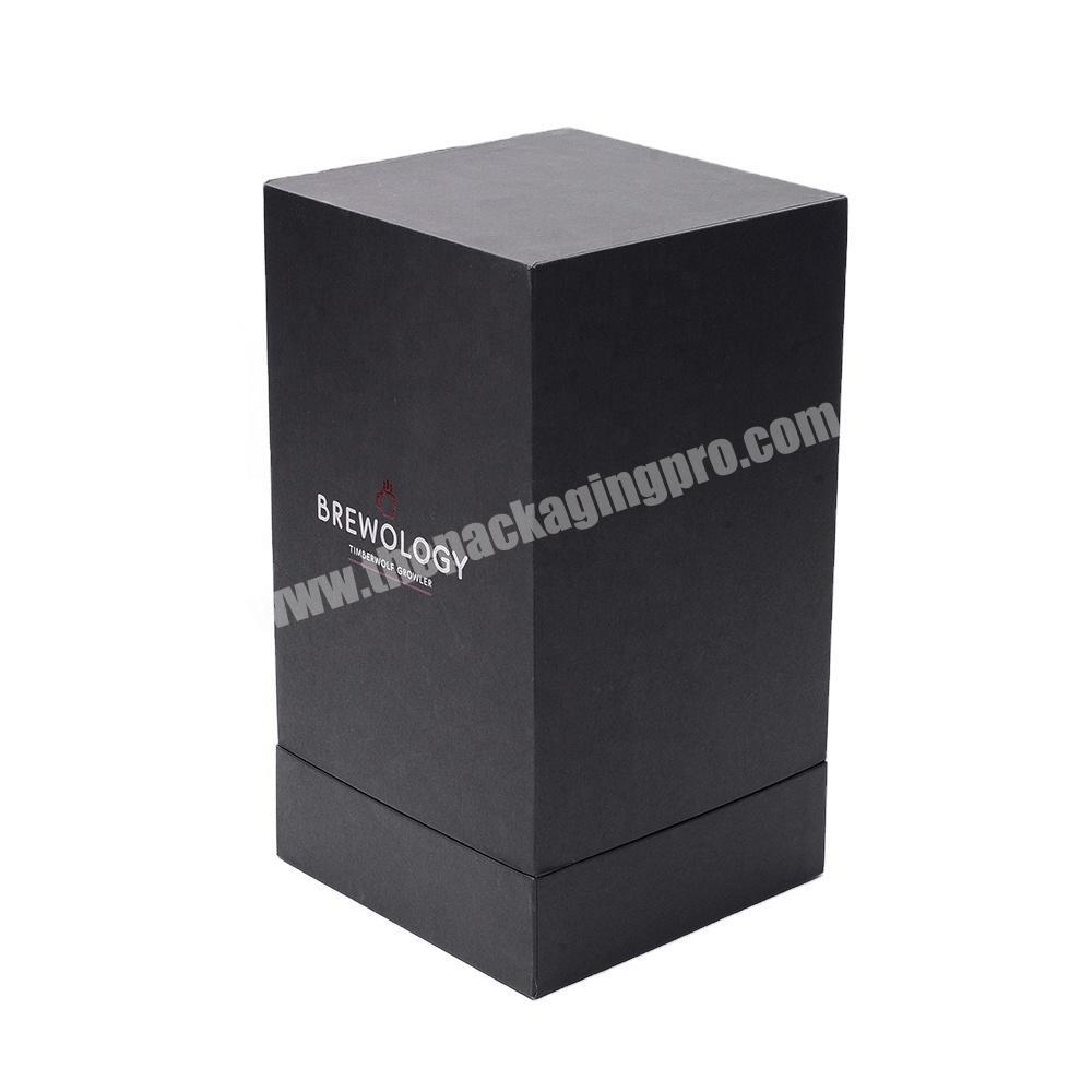 Factory Direct Wholesale Black Custom Printed Luxury Lid Top Cover and Base Bottom Rigid Gift Paper Packaging Box for Candle
