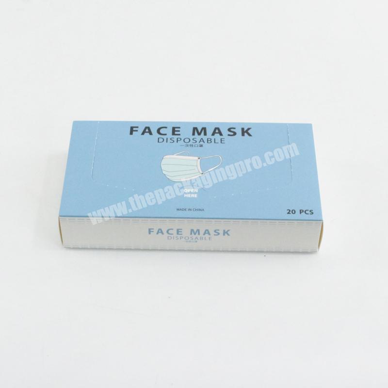 Factory direct wholesales 3ply surgical mask face Disposable facemask products face mask packaging box