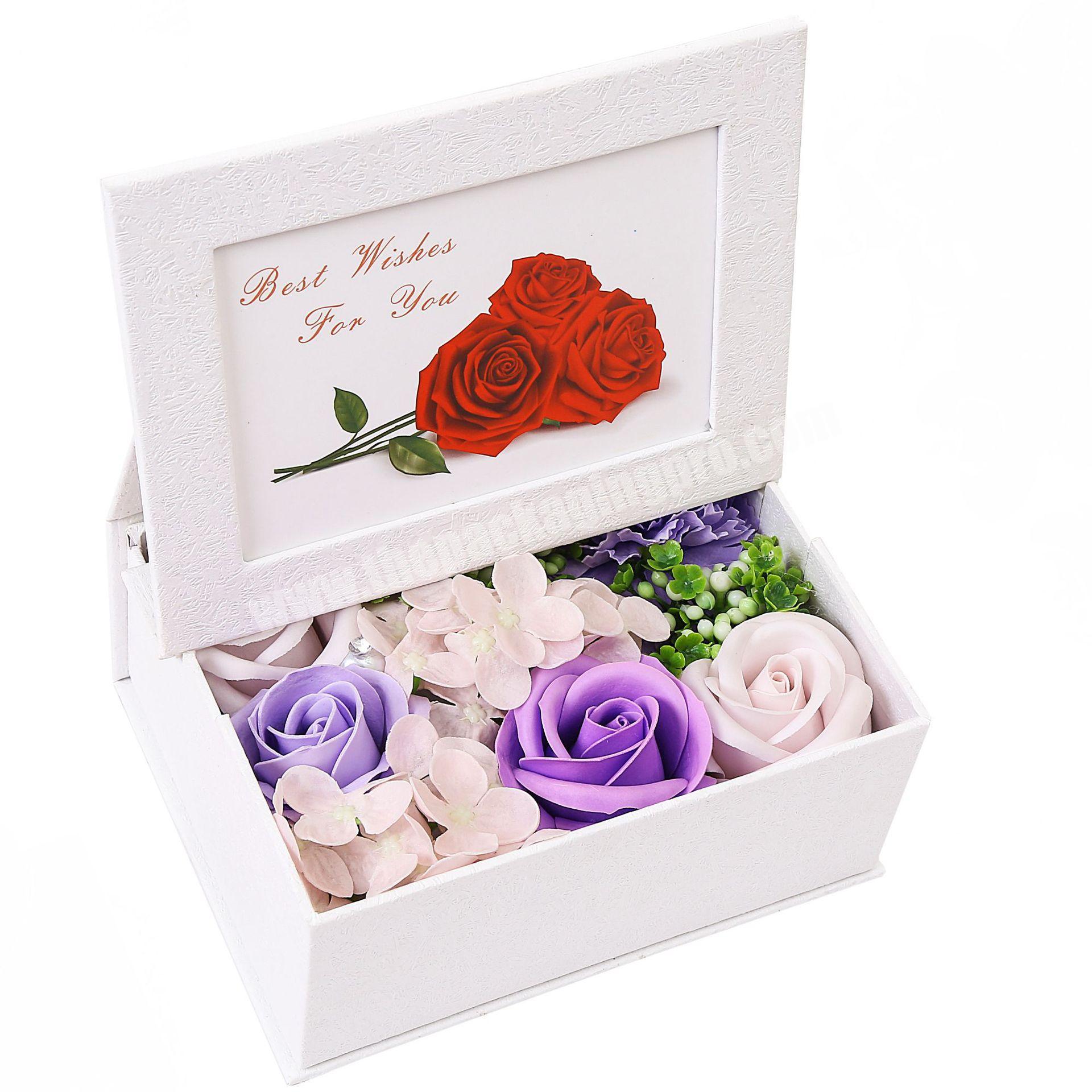 Factory Directly Supply flower box roses flower gift box flower jewelry box Cheap Price