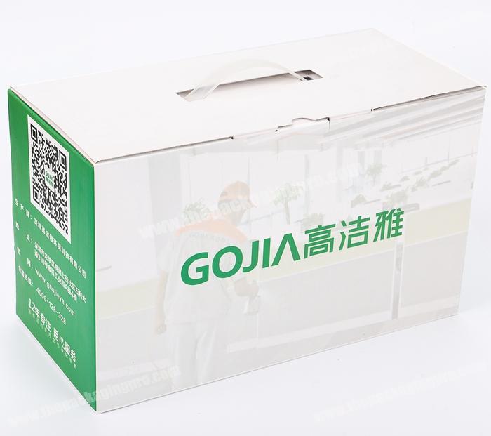 Factory Directsale Customized Carton Box Packaging Cardboard Corrugated Boxes with Plastic Handle