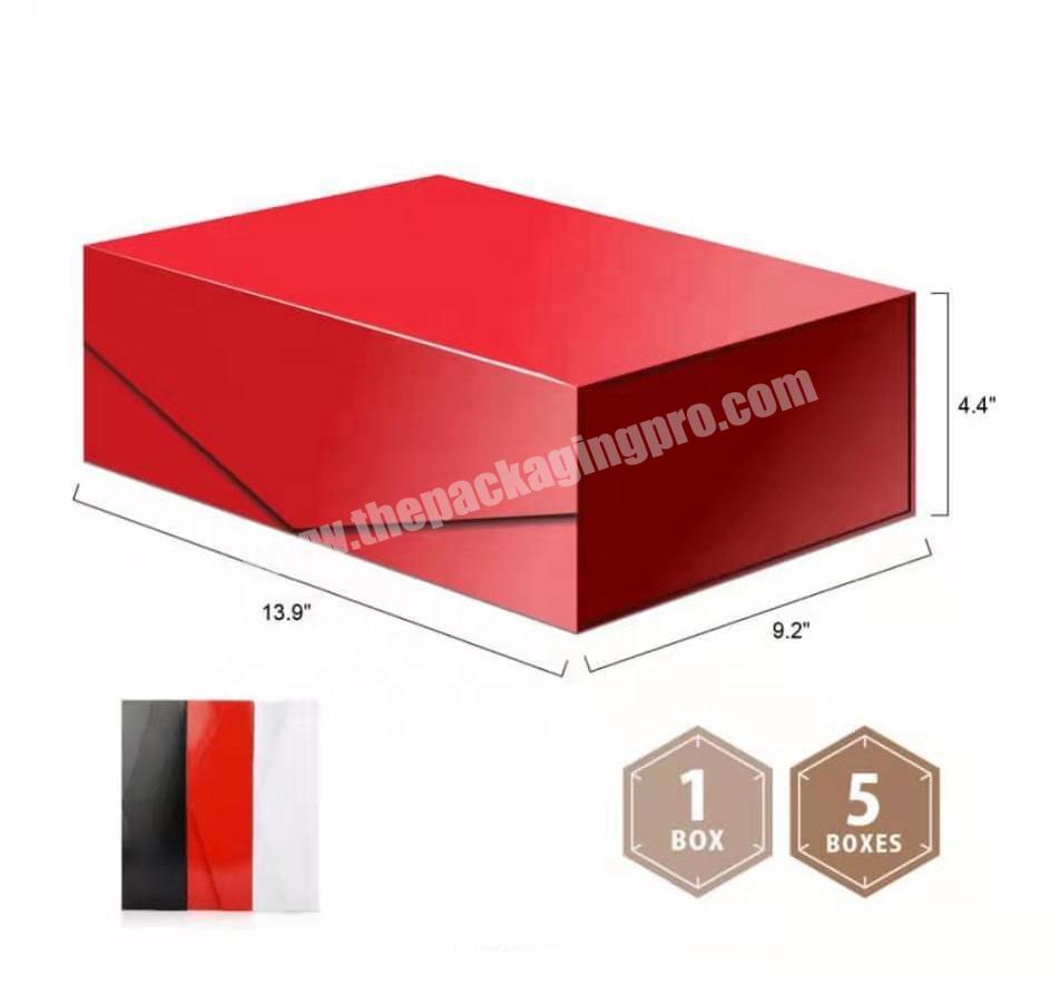 Factory embossing cardboard magnetic packaging paper box for gift