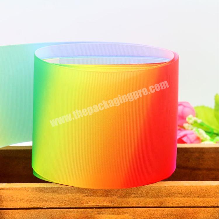 Factory Festival Party Decoration Customized 75mm Printed Grosgrain Ribbon