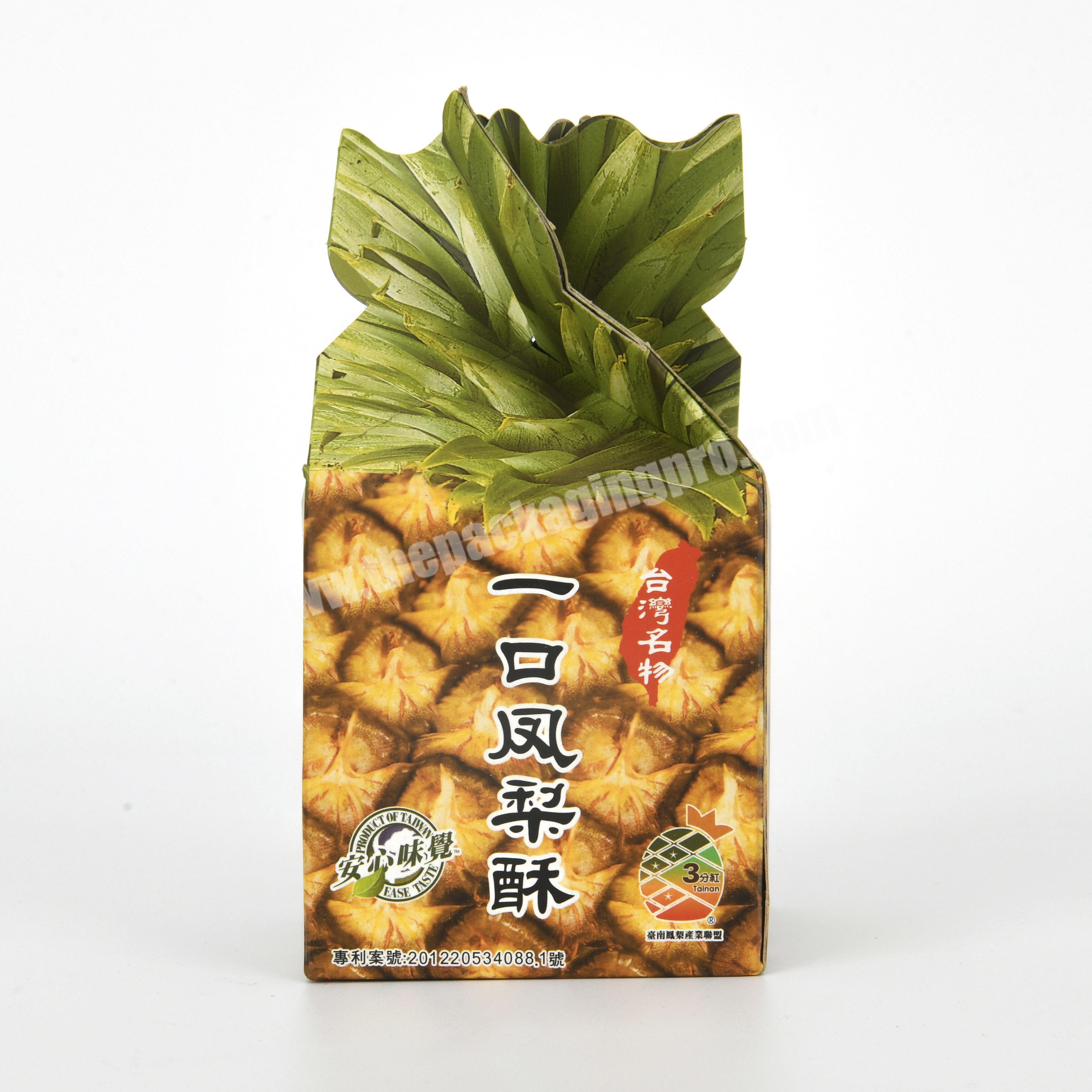 Factory Fruit Series Creative DIY Carton Pineapple Shaped Paper Packaging Box